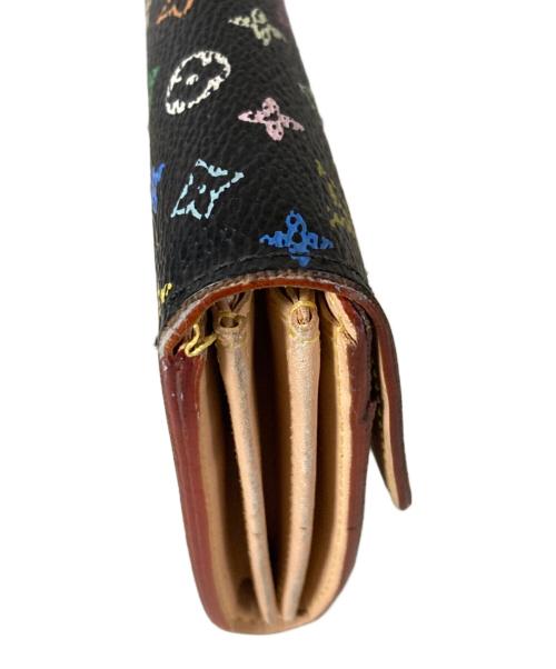 LOUIS VUITTON（ルイ ヴィトン）LOUIS VUITTON (ルイ ヴィトン) モノグラム・マルチカラー ポルトフォイユ サラ 長財布 ブラック×ベージュの古着・服飾アイテム