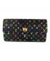 LOUIS VUITTON（ルイ ヴィトン）の古着「モノグラム・マルチカラー ポルトフォイユ サラ 長財布」｜ブラック×ベージュ