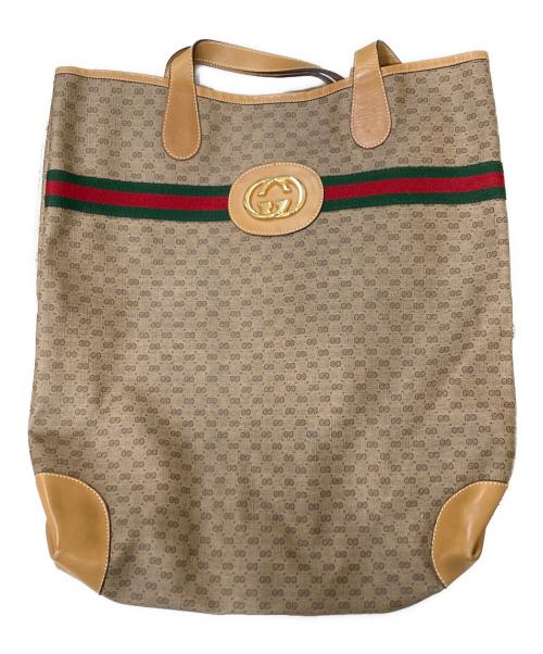 GUCCI（グッチ）GUCCI (グッチ) GGスプリーム シェリーライン トートバッグ ベージュの古着・服飾アイテム