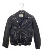 beautiful peopleビューティフルピープル）の古着「シュリンクレザーライダースジャケット」｜ブラック