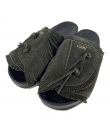 VISVIM WMV（ビズビムダブルエムブイ）の古着「CHRISTO SHAMAN-FOLK W スウェードレザーサンダル」｜ダークグリーン