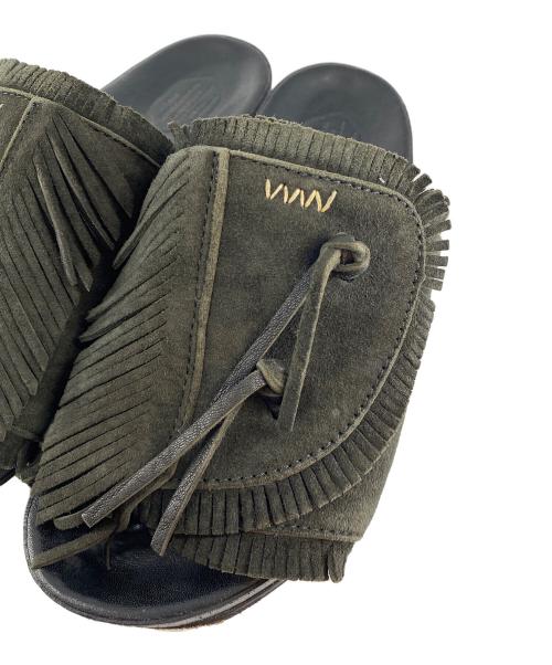 VISVIM WMV（ビズビムダブルエムブイ）visvim WMV (ビズビムダブルエムブイ) CHRISTO SHAMAN-FOLK W スウェードレザーサンダル ダークグリーン サイズ:SIZE Sの古着・服飾アイテム