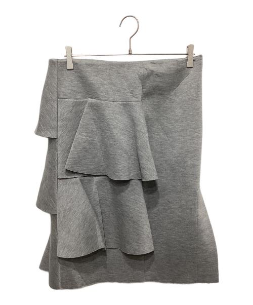 MARNI（マルニ）MARNI (マルニ) フリルタイトスカート グレー サイズ:40の古着・服飾アイテム