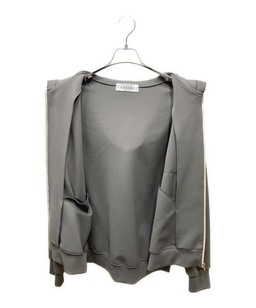 CULLNI（クルニ）CULLNI (クルニ) STUDIOUS (ステュディオス) Zip Up Hoodie With Washable Leather Pocket ジップパーカー グレー サイズ:1の古着・服飾アイテム