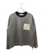 CULLNI×STUDIOUSクルニ×ステュディオス）の古着「PO Tops With Washable Leather Pocket スウェット」｜グレー