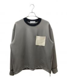 CULLNI×STUDIOUS（クルニ×ステュディオス）の古着「PO Tops With Washable Leather Pocket スウェット」｜グレー
