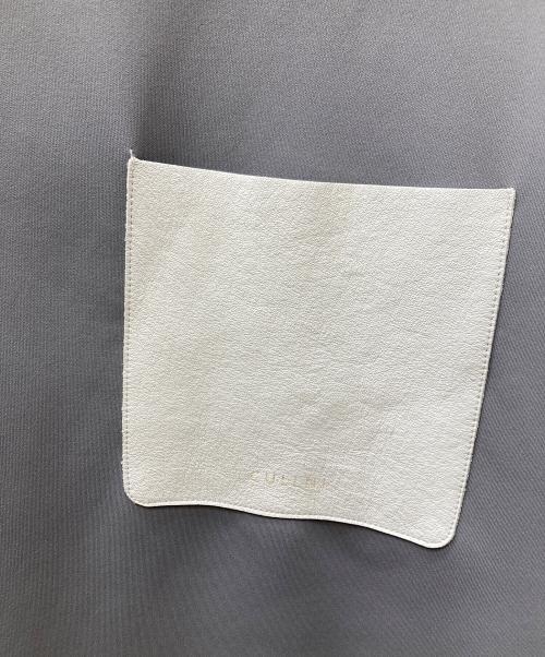 CULLNI（クルニ）CULLNI (クルニ) STUDIOUS (ステュディオス) PO Tops With Washable Leather Pocket スウェット グレー サイズ:1の古着・服飾アイテム