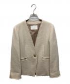 BALLSEYボールジィ）の古着「グラニーツイード Vカラージャケット」｜アイボリー