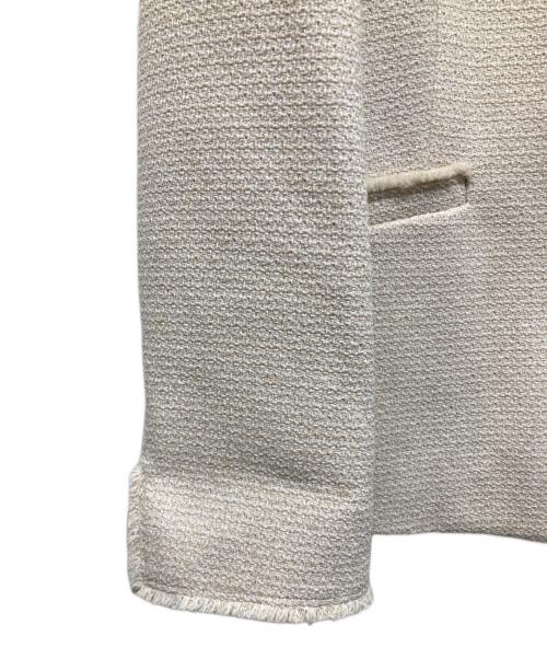 BALLSEY（ボールジィ）BALLSEY (ボールジィ) グラニーツイード Vカラージャケット アイボリー サイズ:36の古着・服飾アイテム