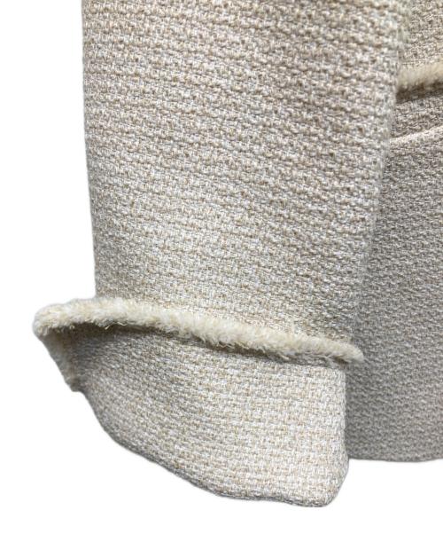 BALLSEY（ボールジィ）BALLSEY (ボールジィ) グラニーツイード Vカラージャケット アイボリー サイズ:36の古着・服飾アイテム