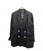 CHAOSカオス）の古着「リネンダブルジャケット」｜ブラック