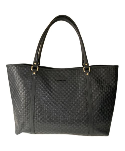 GUCCI（グッチ）GUCCI (グッチ) マイクロ グッチシマ トートバッグ ブラックの古着・服飾アイテム