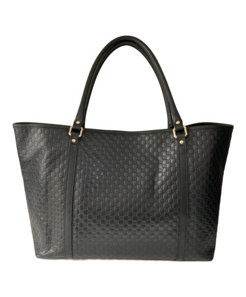 GUCCI（グッチ）GUCCI (グッチ) マイクロ グッチシマ トートバッグ ブラックの古着・服飾アイテム