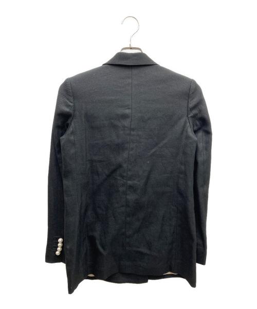 CINOH（チノ）CINOH (チノ) パールボタンテーラードジャケット ブラック サイズ:36の古着・服飾アイテム