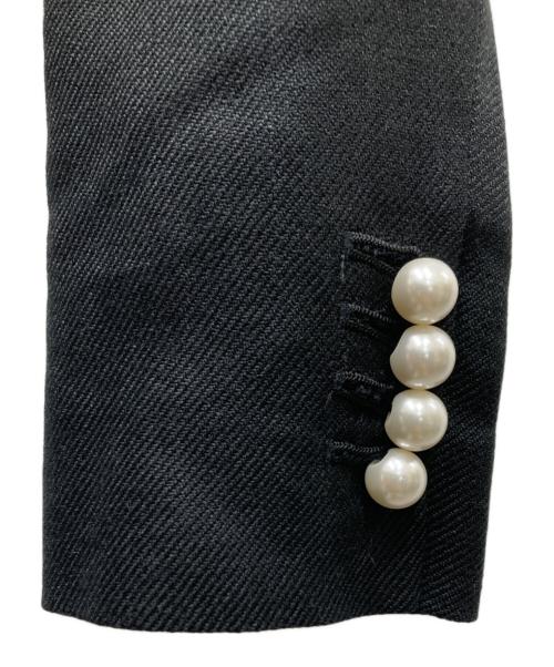 CINOH（チノ）CINOH (チノ) パールボタンテーラードジャケット ブラック サイズ:36の古着・服飾アイテム