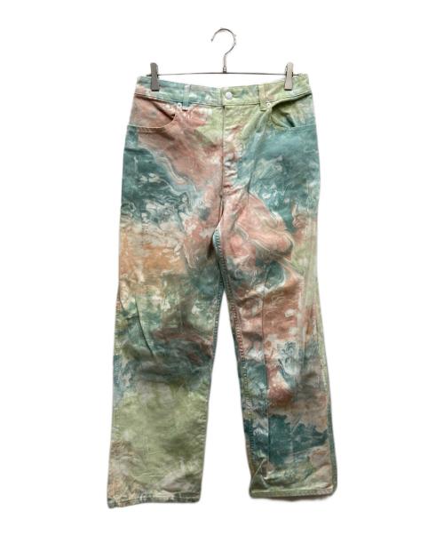 ECKHAUS LATTA（エクハウスラッタ）Eckhaus Latta (エクハウスラッタ) Wide Leg Jean デニムパンツ グリーン サイズ:30の古着・服飾アイテム