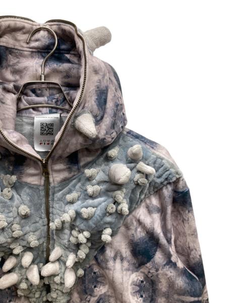 Dinoworks（ディノワークス）DINOWORKS (ディノワークス) ジップパーカー ピンク×ブルー サイズ:Freeの古着・服飾アイテム