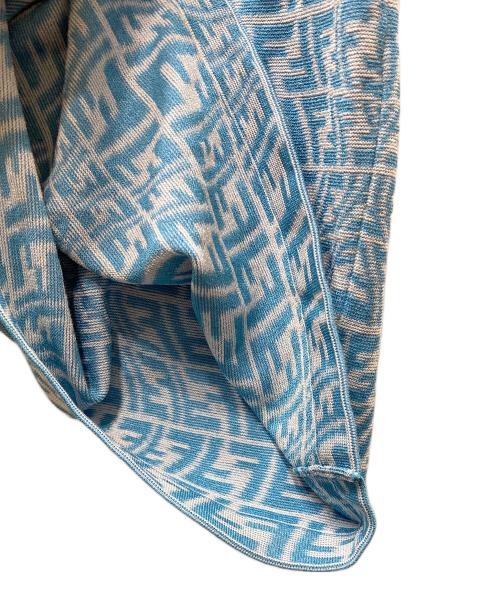 FENDI（フェンディ）FENDI (フェンディ) ズッカ柄ノースリーブニットワンピース ブルー サイズ:SIZE 36の古着・服飾アイテム