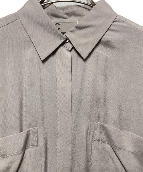 CHAOS（カオス）CHAOS (カオス) サンド レーヨン オーバー ロングシャツ ベージュ サイズ:freeの古着・服飾アイテム
