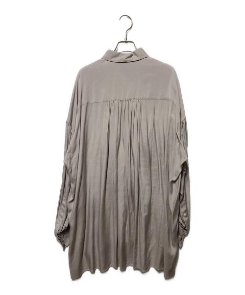 CHAOS（カオス）CHAOS (カオス) サンド レーヨン オーバー ロングシャツ ベージュ サイズ:freeの古着・服飾アイテム