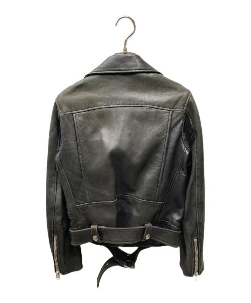 Acne studios（アクネ ストゥディオス）ACNE STUDIOS (アクネ ストゥディオス) MOCK PAW14 レザーライダースジャケット ブラック サイズ:34の古着・服飾アイテム