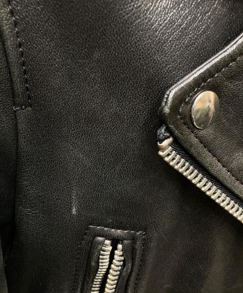 Acne studios（アクネ ストゥディオス）ACNE STUDIOS (アクネ ストゥディオス) MOCK PAW14 レザーライダースジャケット ブラック サイズ:34の古着・服飾アイテム