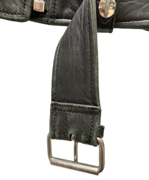 Acne studios（アクネ ストゥディオス）ACNE STUDIOS (アクネ ストゥディオス) MOCK PAW14 レザーライダースジャケット ブラック サイズ:34の古着・服飾アイテム