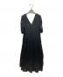 中古・古着 ne quittez pas (ヌキテパ) Cotton Dobby Stripe Flower Print Dress コットン ドビーストライプ フラワープリント ドレス ワンピース ブラック×グリーン サイズ:Free：15000円