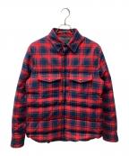 MONCLER×FRAGMENT DESIGNモンクレール×フラグメントデザイン）の古着「チェックダウンシャツジャケット」｜レッド