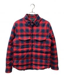 MONCLER×FRAGMENT DESIGN（モンクレール×フラグメントデザイン）の古着「チェックダウンシャツジャケット」｜レッド