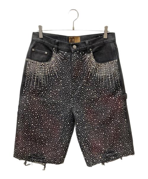 BIRTH OF ROYAL CHILD（バース オブ ロイヤル チャイルド）Birth of Royal Child (バース オブ ロイヤル チャイルド) Child Diamond Shorts デニムハーフパンツ ブラック サイズ:Ｍの古着・服飾アイテム