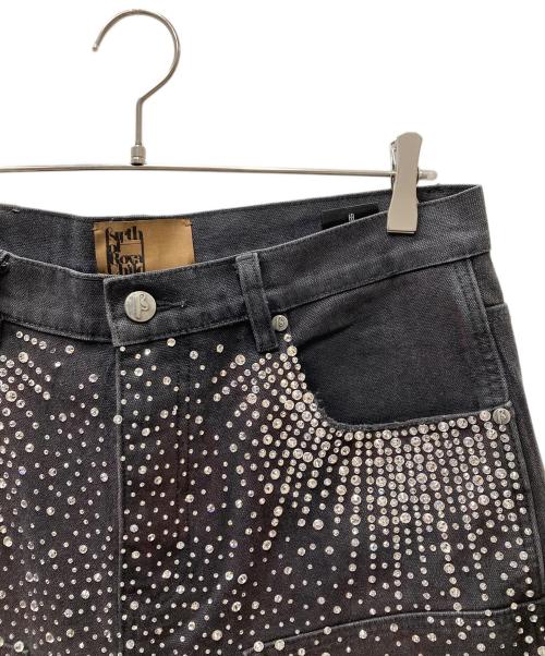 BIRTH OF ROYAL CHILD（バース オブ ロイヤル チャイルド）Birth of Royal Child (バース オブ ロイヤル チャイルド) Child Diamond Shorts デニムハーフパンツ ブラック サイズ:Ｍの古着・服飾アイテム