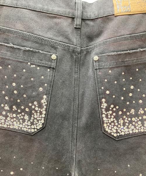 BIRTH OF ROYAL CHILD（バース オブ ロイヤル チャイルド）Birth of Royal Child (バース オブ ロイヤル チャイルド) Child Diamond Shorts デニムハーフパンツ ブラック サイズ:Ｍの古着・服飾アイテム