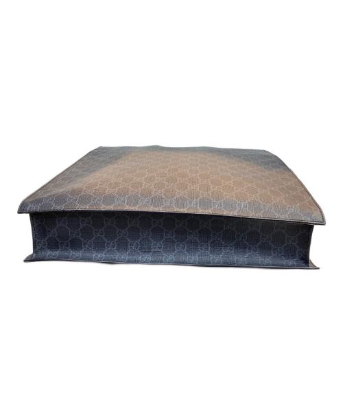 GUCCI（グッチ）GUCCI (グッチ) GGスプリーム シェリーライン 2WAYトートバッグ ブラック×グレーの古着・服飾アイテム