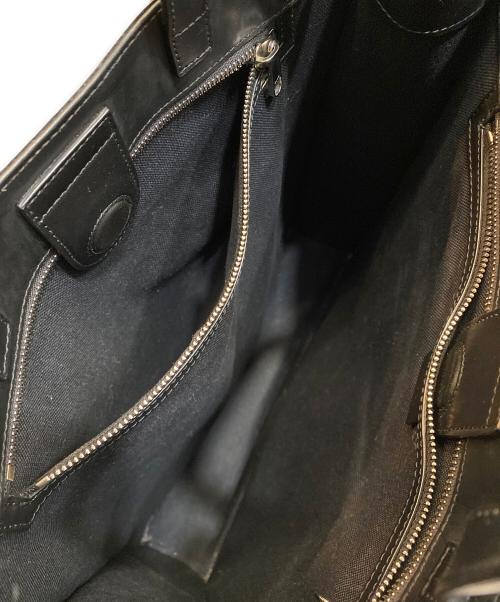 GUCCI（グッチ）GUCCI (グッチ) GGスプリーム シェリーライン 2WAYトートバッグ ブラック×グレーの古着・服飾アイテム