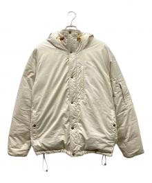 THE NORTHFACE PURPLELABEL（ザ・ノースフェイス パープルレーベル）の古着「Lightweight Twill Mountain Short Down Parka  ライトウェイト ツイル マウンテン ショート ダウン ジャケット」｜ベージュ