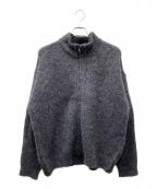 NOYNノイン）の古着「big collor zipup ジップカーディガン」｜グレー