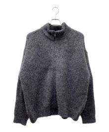 NOYN（ノイン）の古着「big collor zipup ジップカーディガン」｜グレー