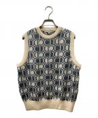 Christian Dior Sportsクリスチャン ディオールスポーツ）の古着「CDロゴ シルク混ニットベスト」｜アイボリー