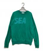 WIND AND SEAウィンダンシー）の古着「ロゴスウェット」｜グリーン