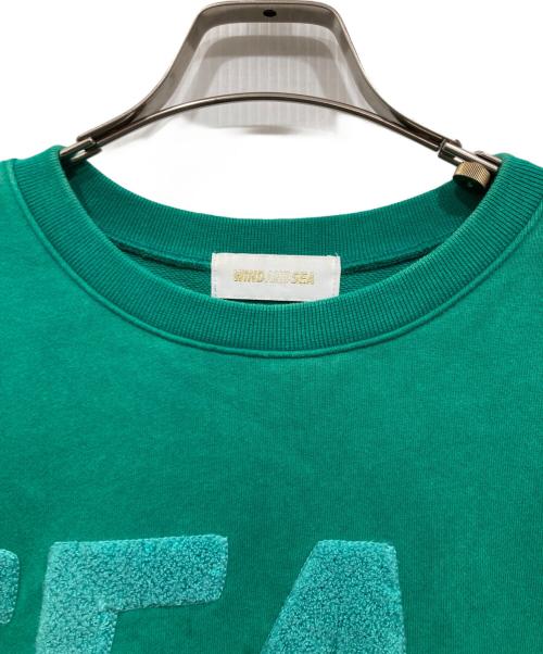 WIND AND SEA（ウィンダンシー）WIND AND SEA (ウィンダンシー) ロゴスウェット グリーン サイズ:ｌの古着・服飾アイテム