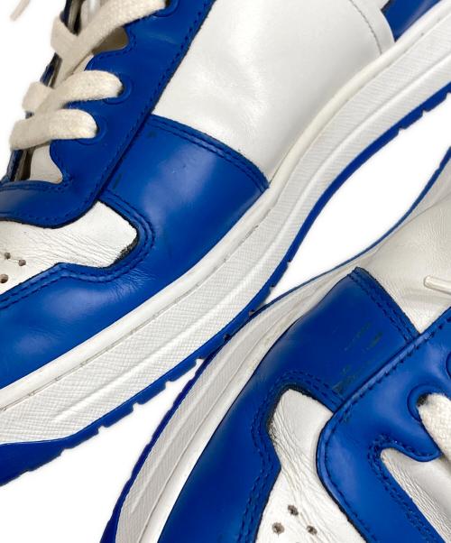 PRADA（プラダ）PRADA (プラダ) ダウンタウン ナッパレザー スニーカー ホワイト×ブルー サイズ:SIZE 7の古着・服飾アイテム