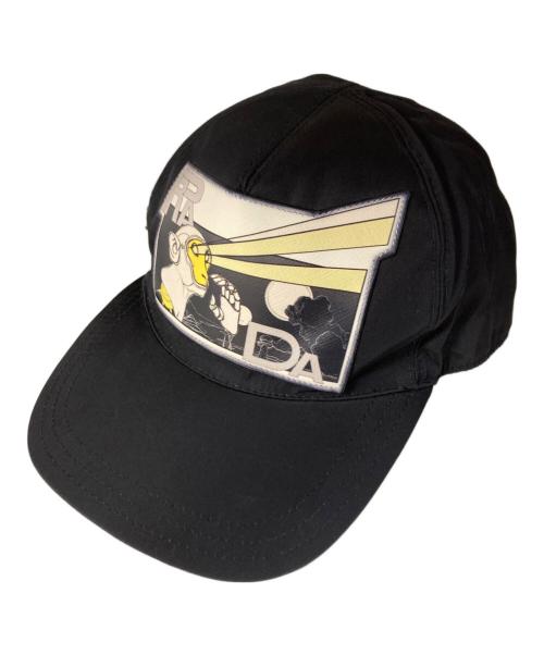PRADA（プラダ）PRADA (プラダ) TESSUTO Monkey Cap ナイロンキャップ ブラック サイズ:Mの古着・服飾アイテム