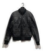 DANIELE ALESSANDRINIダニエレアレッサンドリーニ）の古着「レザージャケット」｜ブラック