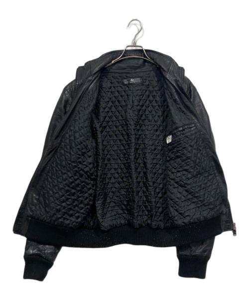 DANIELE ALESSANDRINI（ダニエレアレッサンドリーニ）DANIELE ALESSANDRINI (ダニエレアレッサンドリーニ) レザージャケット ブラック サイズ:54の古着・服飾アイテム