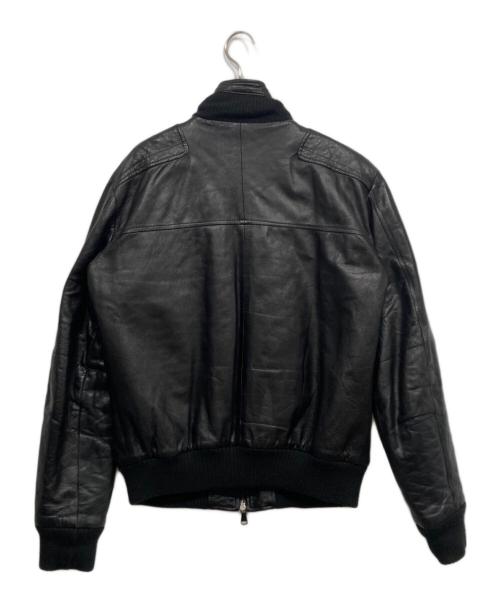 DANIELE ALESSANDRINI（ダニエレアレッサンドリーニ）DANIELE ALESSANDRINI (ダニエレアレッサンドリーニ) レザージャケット ブラック サイズ:54の古着・服飾アイテム