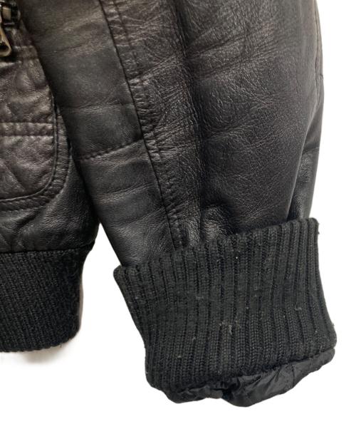 DANIELE ALESSANDRINI（ダニエレアレッサンドリーニ）DANIELE ALESSANDRINI (ダニエレアレッサンドリーニ) レザージャケット ブラック サイズ:54の古着・服飾アイテム