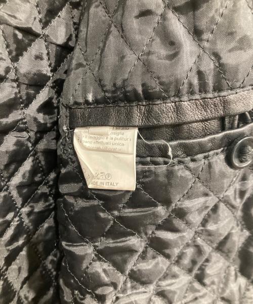 DANIELE ALESSANDRINI（ダニエレアレッサンドリーニ）DANIELE ALESSANDRINI (ダニエレアレッサンドリーニ) レザージャケット ブラック サイズ:54の古着・服飾アイテム