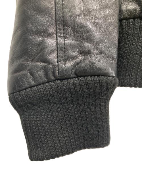 DANIELE ALESSANDRINI（ダニエレアレッサンドリーニ）DANIELE ALESSANDRINI (ダニエレアレッサンドリーニ) レザージャケット ブラック サイズ:54の古着・服飾アイテム