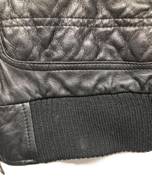 DANIELE ALESSANDRINI（ダニエレアレッサンドリーニ）DANIELE ALESSANDRINI (ダニエレアレッサンドリーニ) レザージャケット ブラック サイズ:54の古着・服飾アイテム